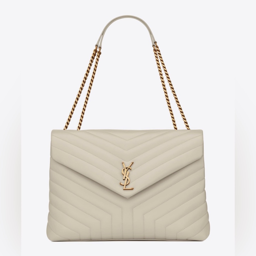 Saint Laurent, YSL, LouLou, Large, in Blanc Vintage. Like new condition.